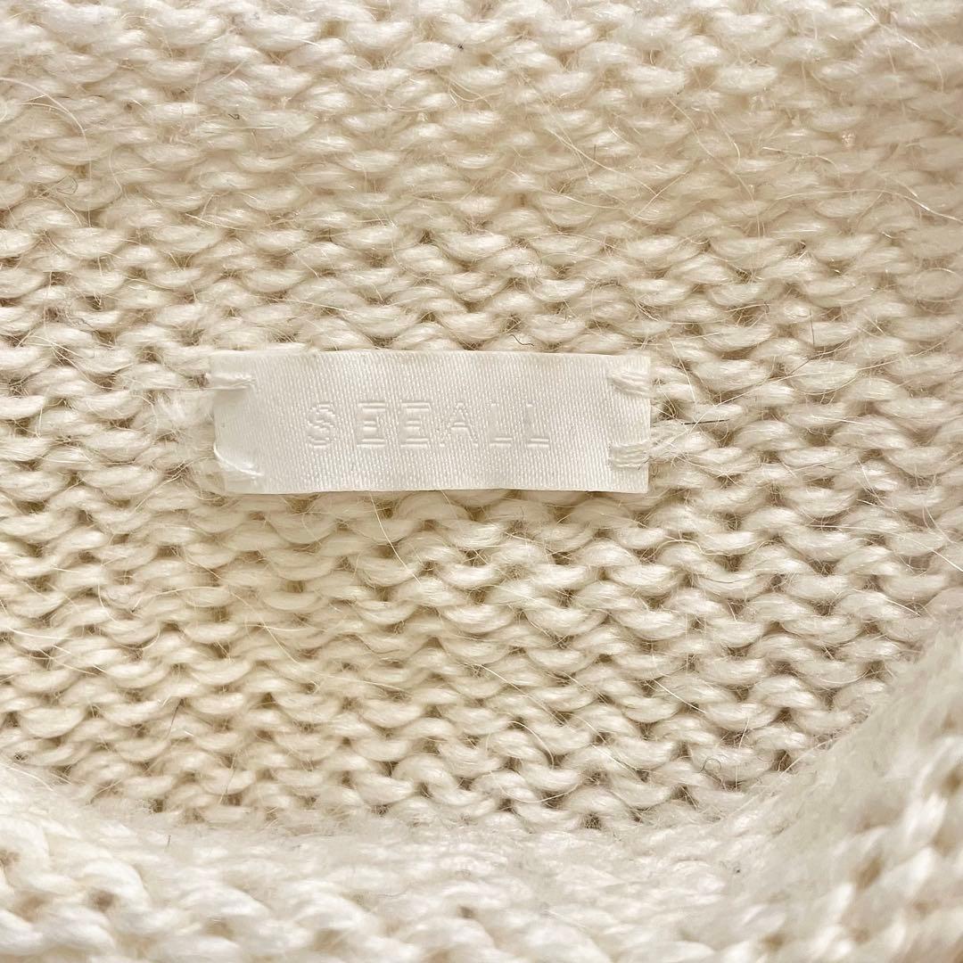 SEEALL ラマ ロールアップスリーブ ニット