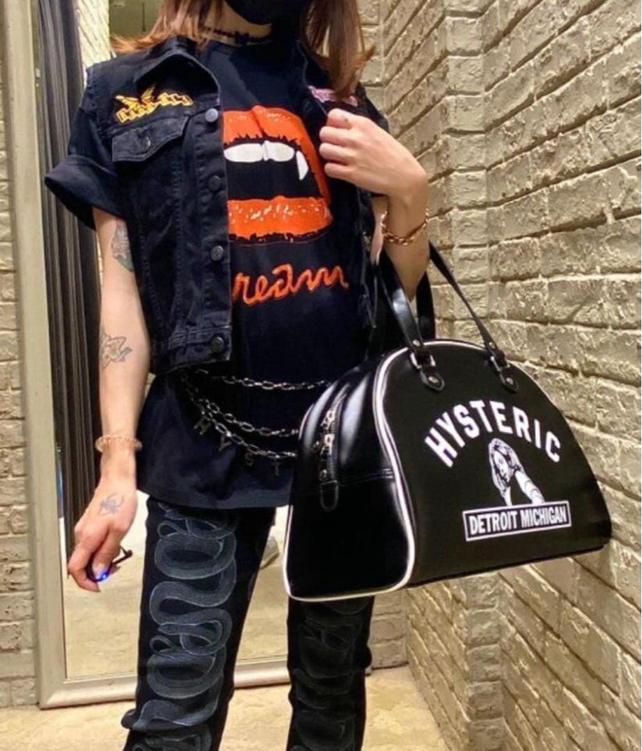 ヒステリックグラマー ボストンバッグ ブラック