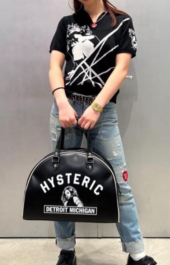 ヒステリックグラマー ボストンバッグ ブラック