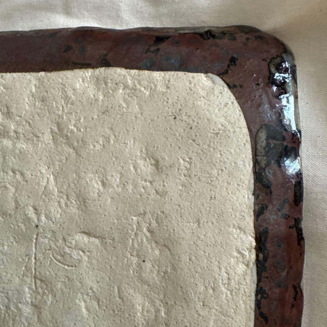 魯山人写し　玉色　緑色と黄色の点模様の皿　銀彩水　美品