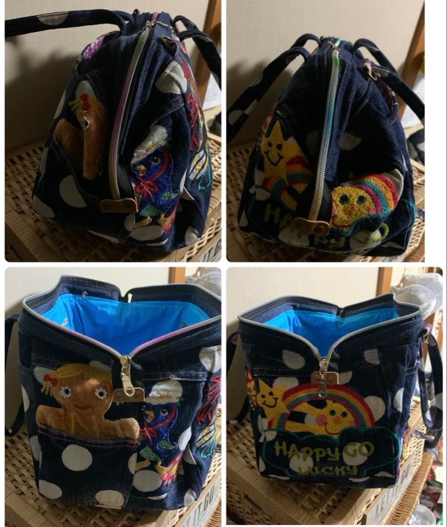 【キンザン号】ボディバッグ(小)×3、ワイヤー口金ボストンバッグ(L)×3