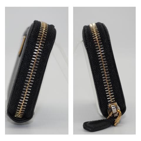 PRADA プラダ ケース サフィアーノ 三角プレート 黒