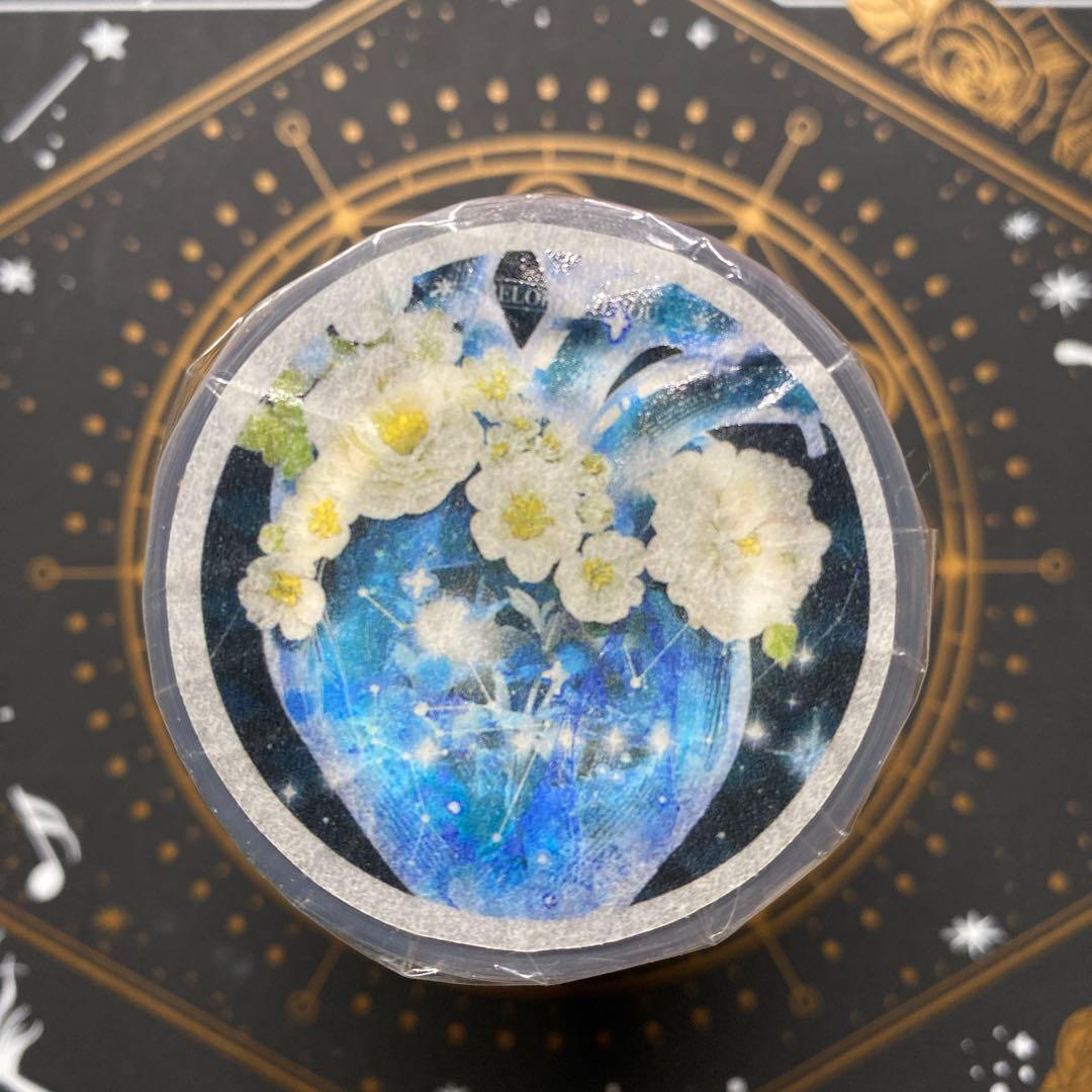 【9457】海外　マステ　3/5/巻　貝殻光マスキングテープ　心臓　装飾系