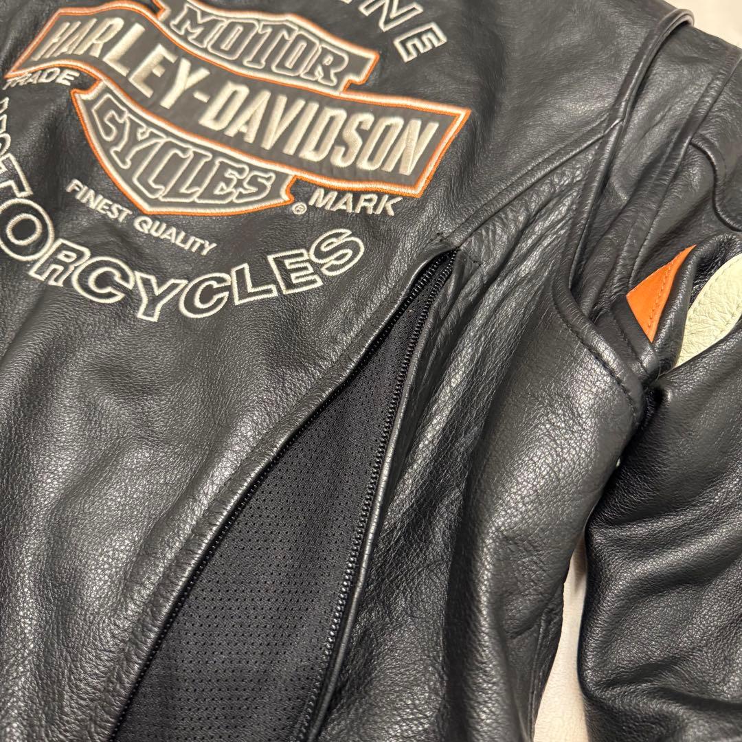 激レア★ハーレーダビットソン　レザージャケット　シングルライダース　本革　黒