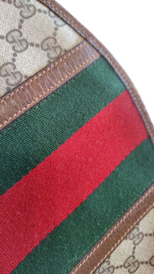 GUCCI オールドグッチ テニスラケット収納付バッグ GG柄　ヴィンテージ