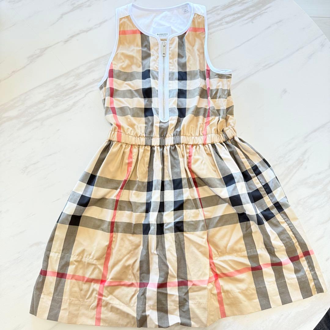 BURBERRY バーバリー ノースリーブ ワンピース 128cm チェック