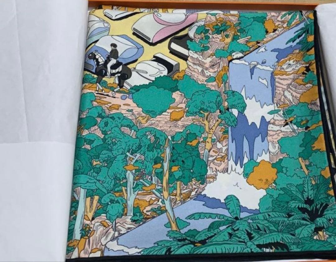 エルメス HERMES カレ90 オンザビーチ　2022ss 美品