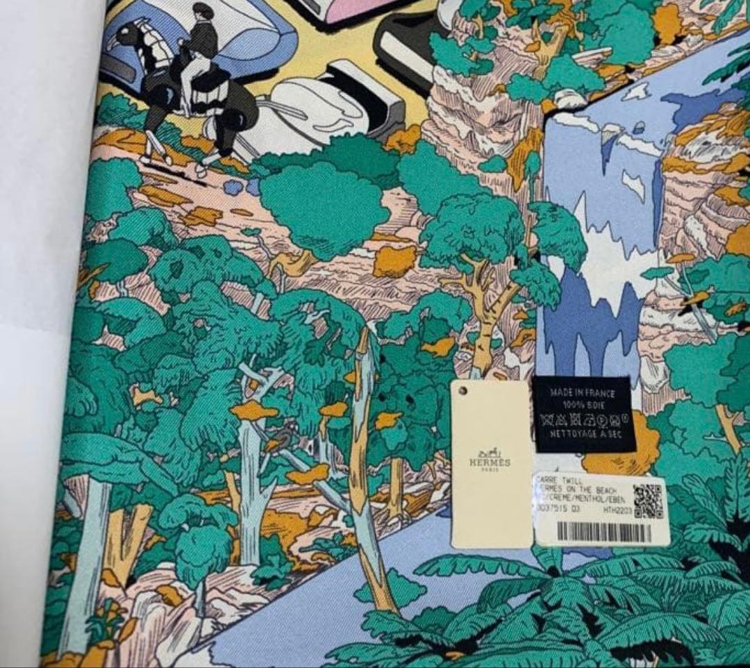 エルメス HERMES カレ90 オンザビーチ　2022ss 美品