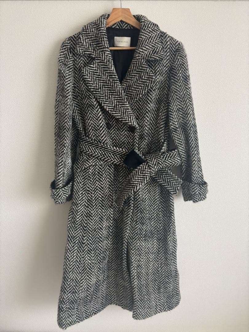PINKY&DIANNEヘリンボーン柄ロングコート