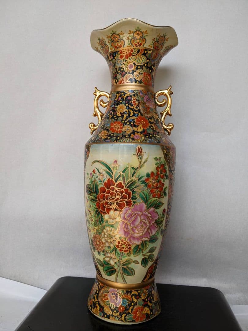 大型花瓶　中国製　輸入品　飾り花瓶　 装飾 花瓶