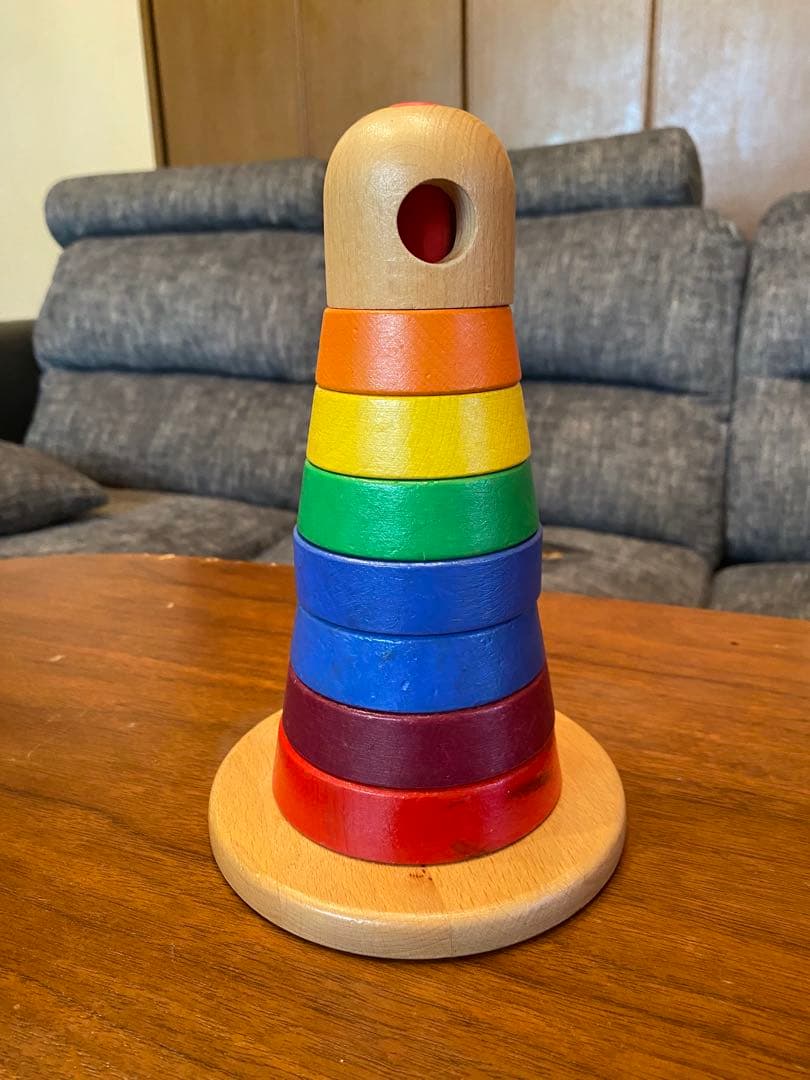 木のおもちゃ　6点セット　スロープ　楽器　型はめ　積み木　そろばん　絵合わせ