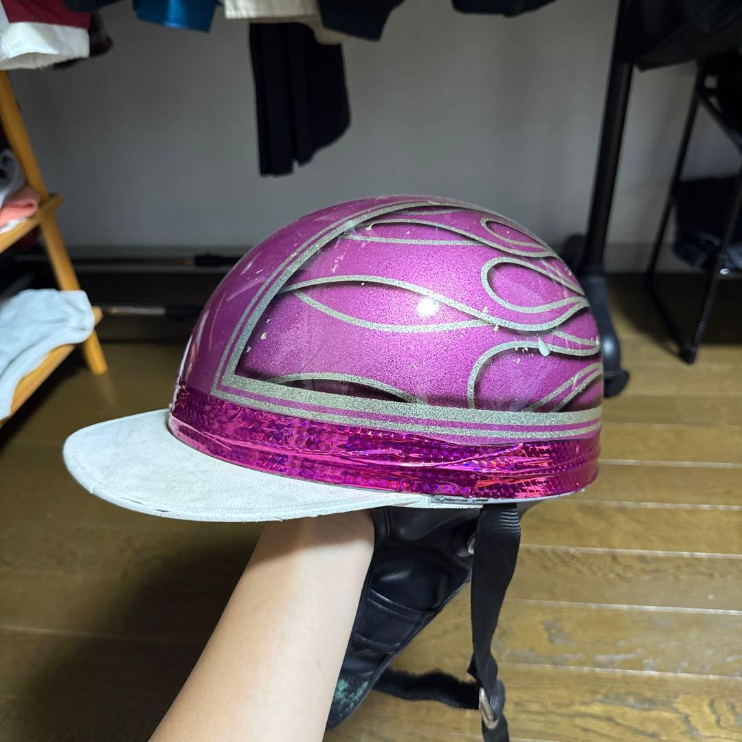 カスタム　コルク半　ピンクラメ塗装　ファイヤーパターン