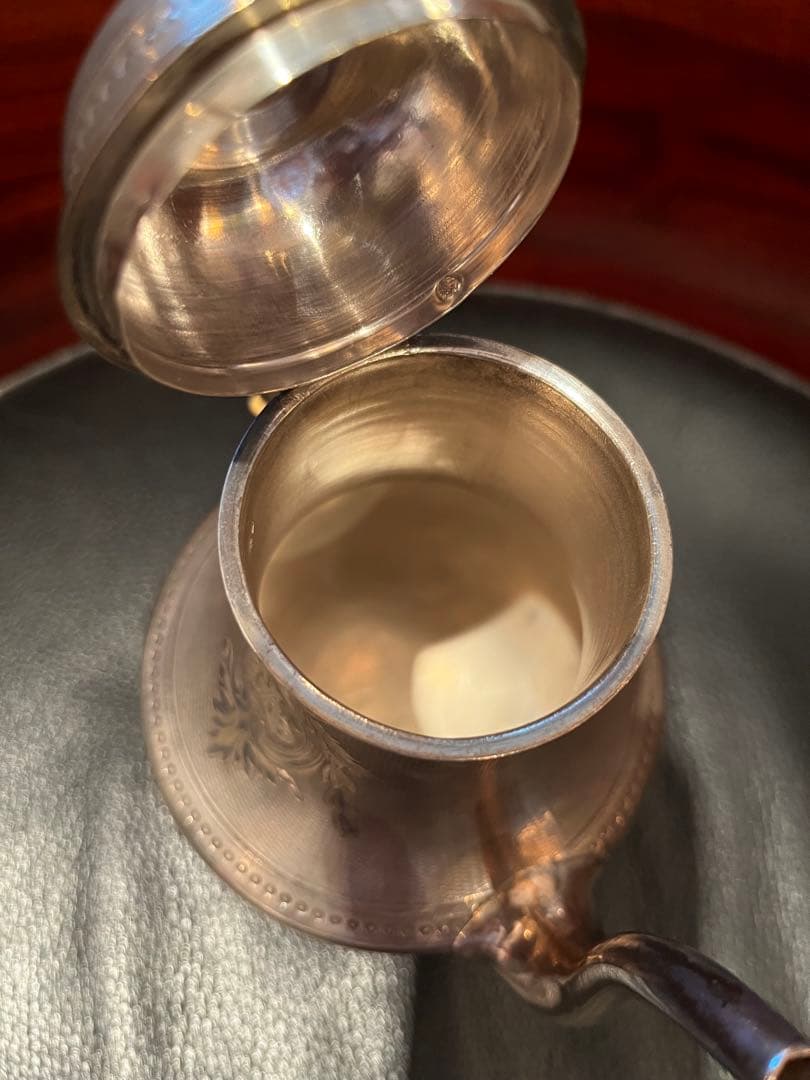 スターリングシルバー純銀製950 ポット　フランス　アンティーク　カトラリー