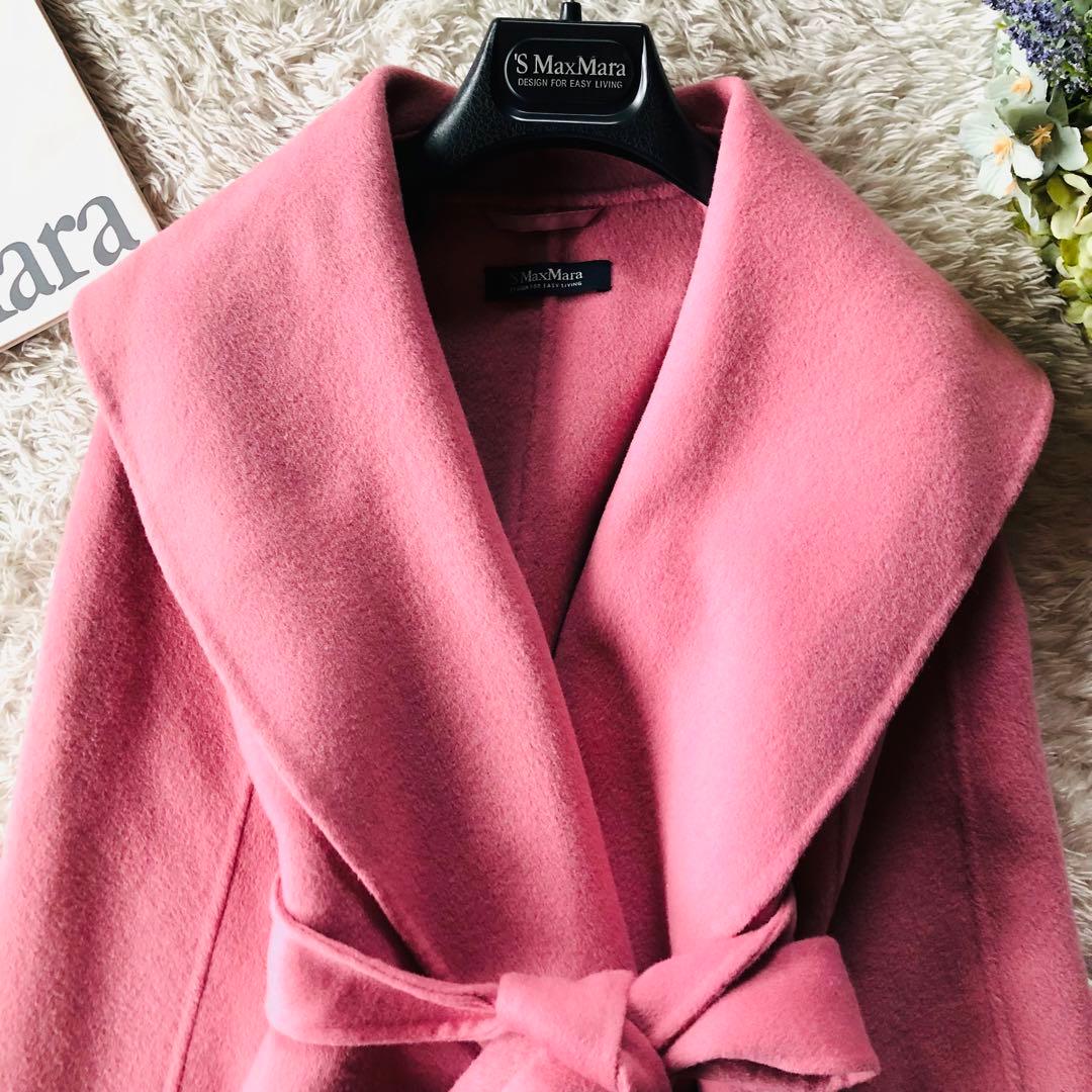 現行モデル✨美品 マックスマーラ ベルテッドコート クチートアマーノ ピンク M