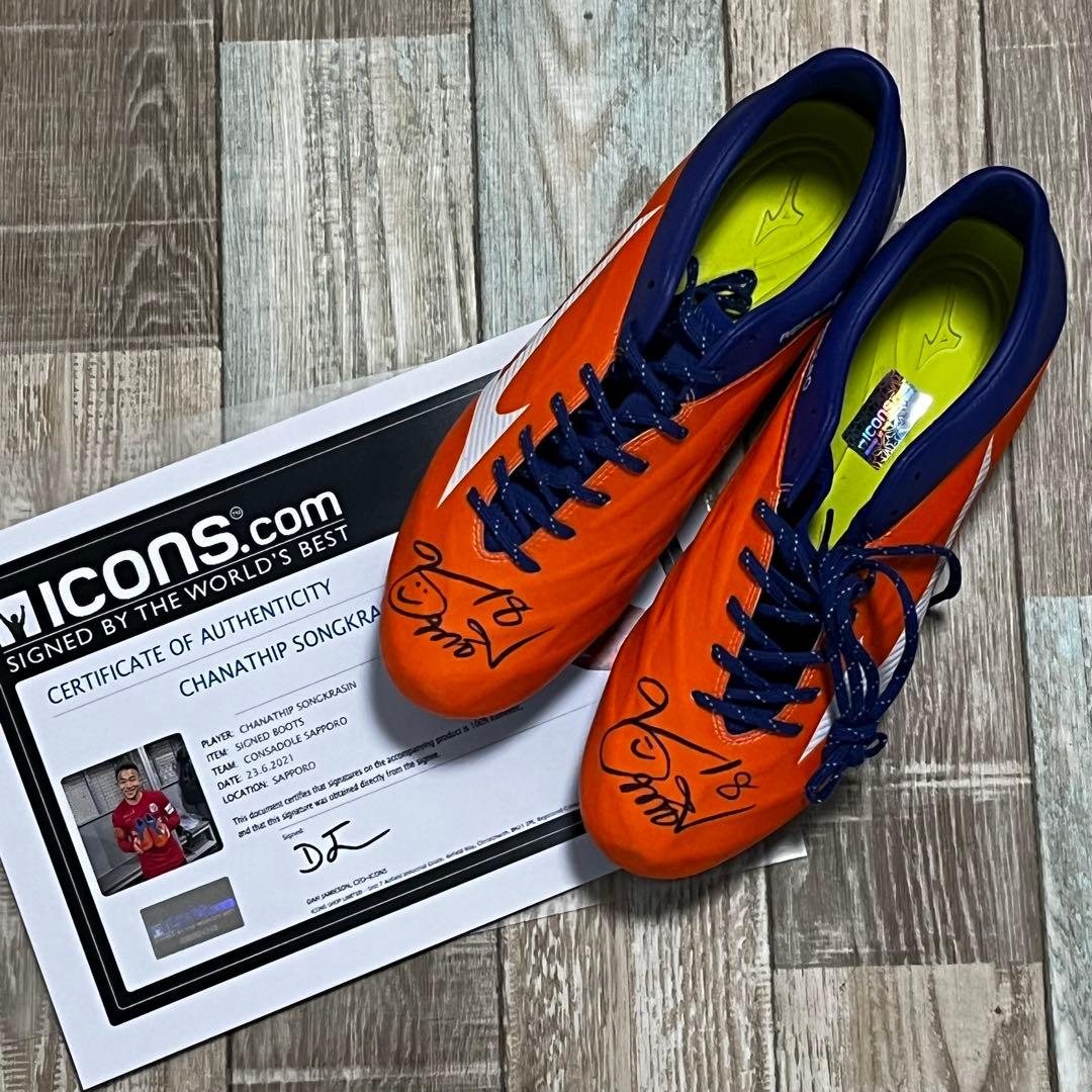 ICONS コンサドーレ チャナティップ 直筆サイン スパイク 川崎フロンターレ