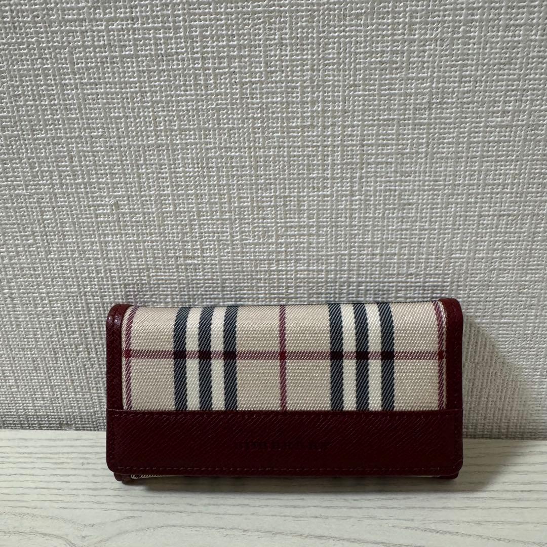 【新品】BURBERRY バーバリー 5連 キーケース ボルドー　ノバチェック