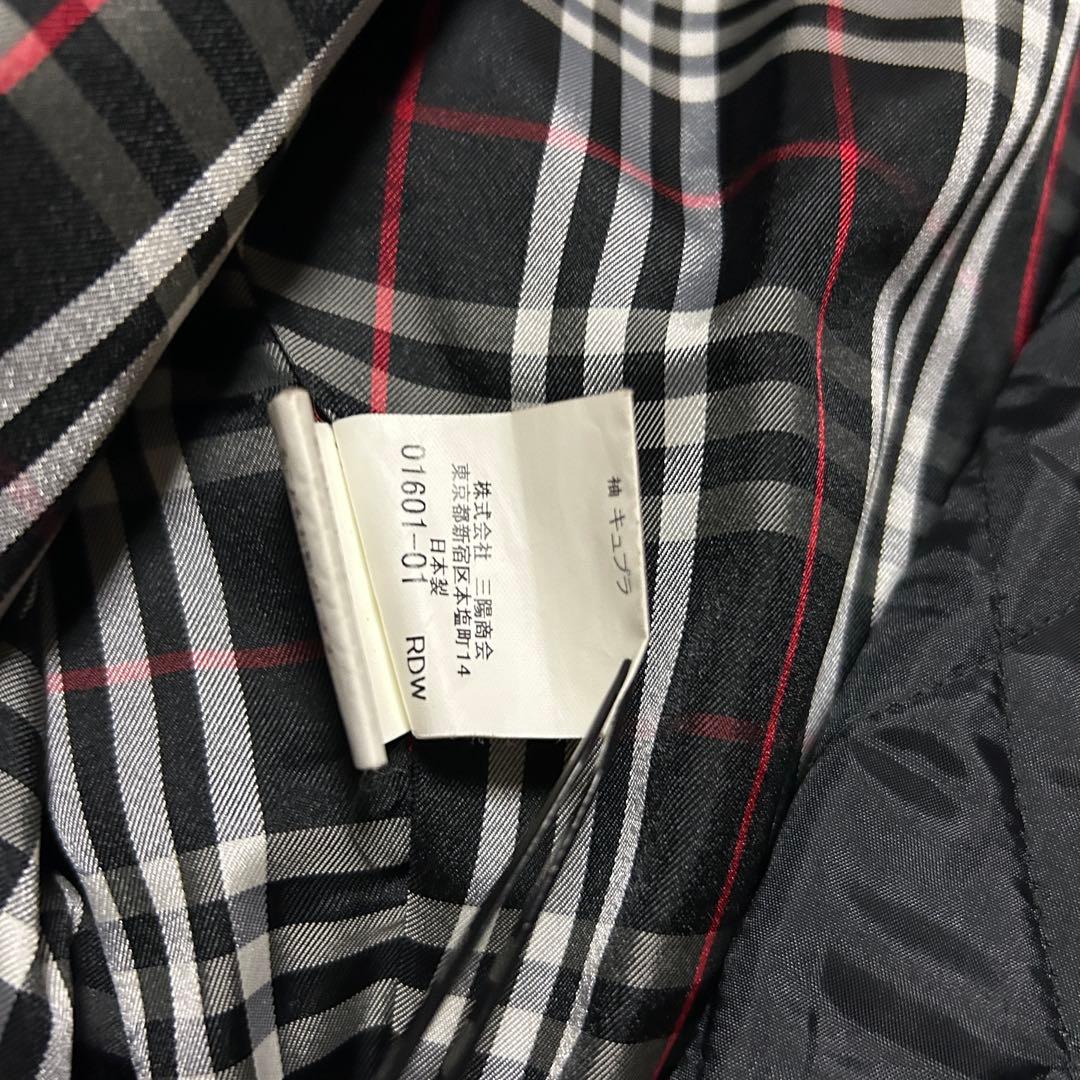 【】トレンチコート バーバリーブラックレーベル 黒 ノバチェック ライナー