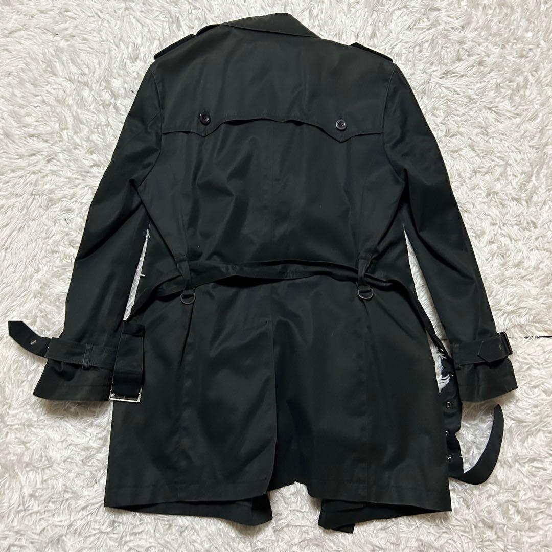 【】トレンチコート バーバリーブラックレーベル 黒 ノバチェック ライナー