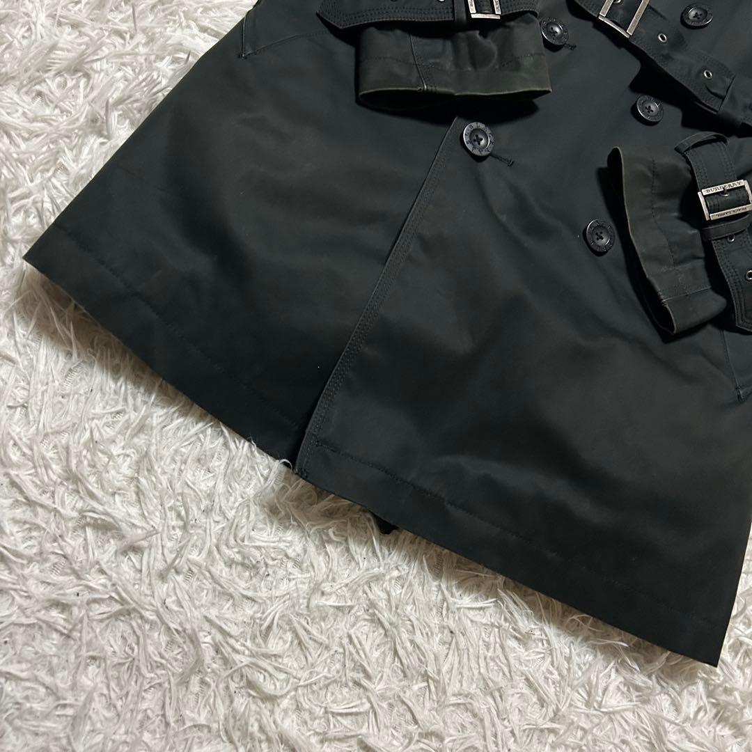 【】トレンチコート バーバリーブラックレーベル 黒 ノバチェック ライナー