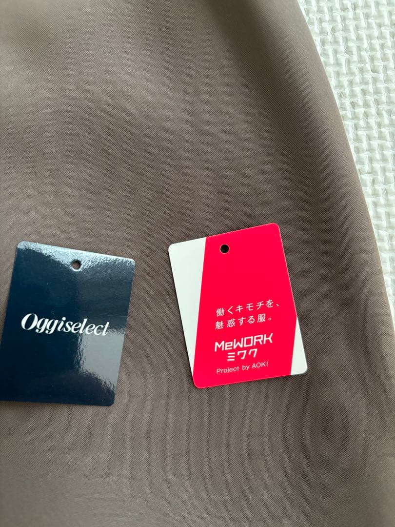 AOKI×Oggi★MEWORK ブラウン系2パンツスーツ7号
