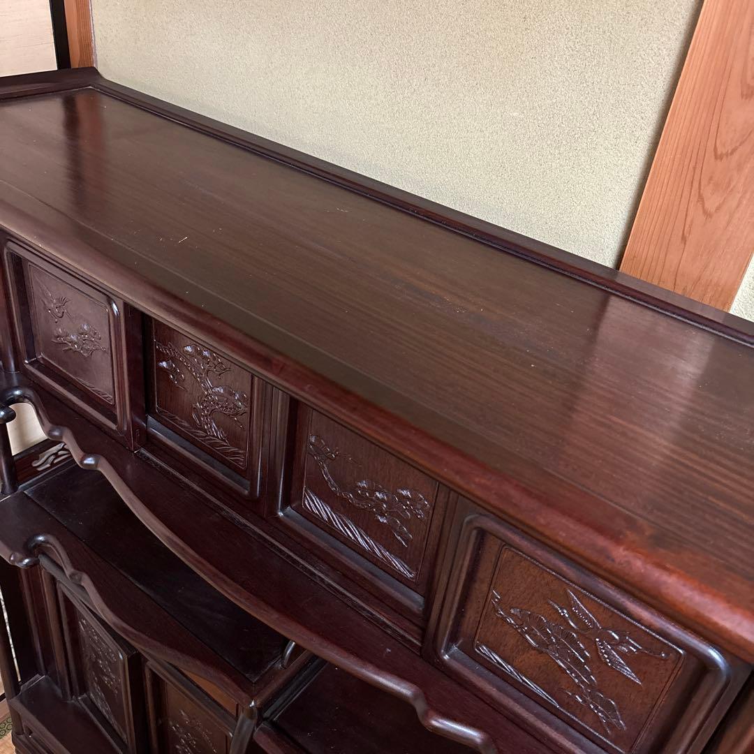 唐木 茶箪笥 飾り棚 茶棚 レトロ アンティーク