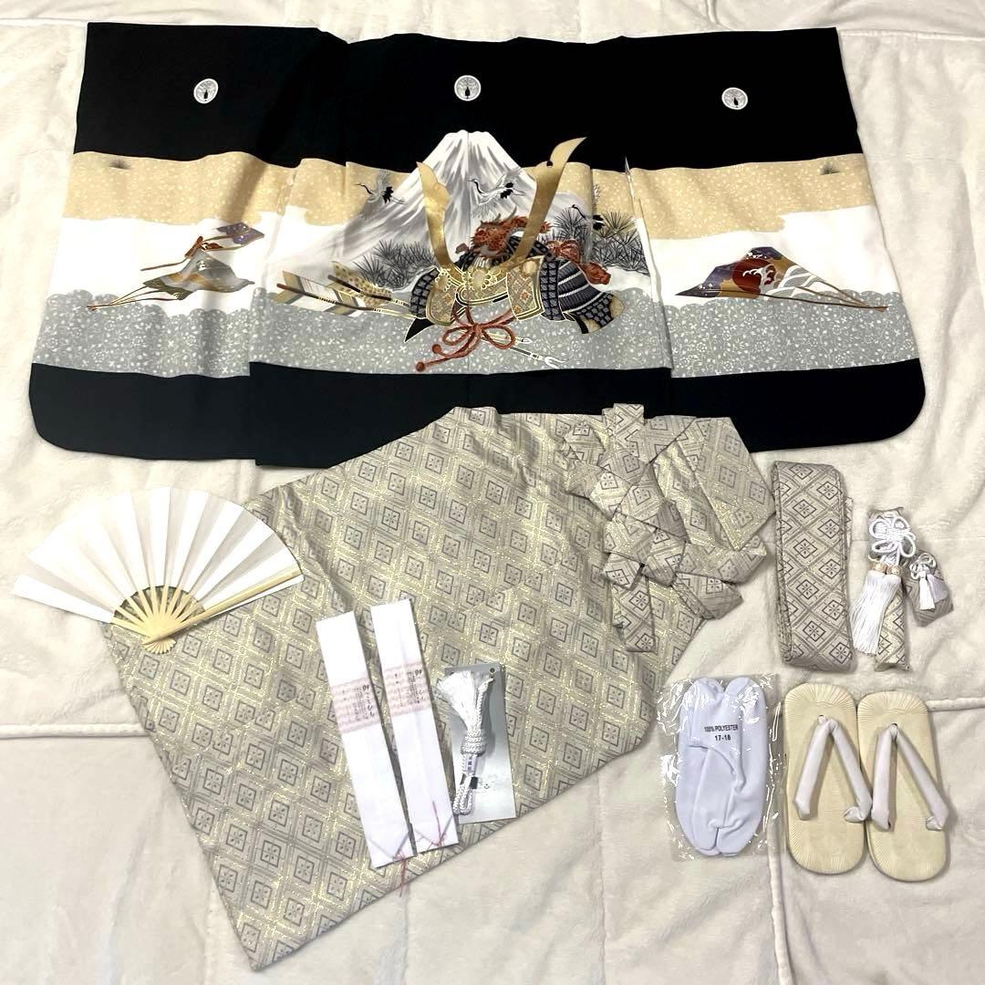 羽織袴　5歳男児　セット　着物　羽織　袴　懐剣　フルセット