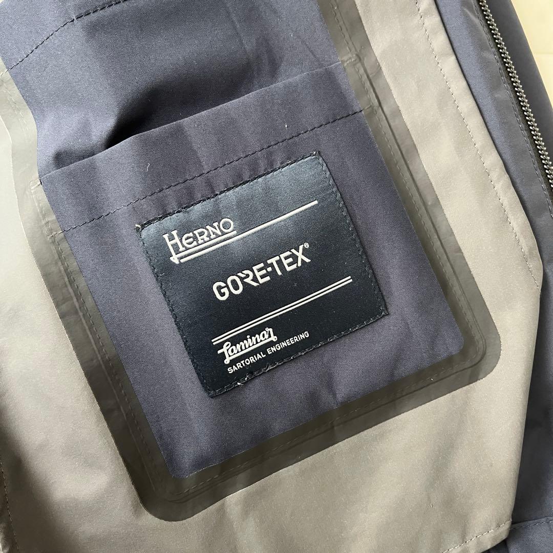 美品✨ヘルノ ラミナー ゴアテックス ナイロン ブルゾン ネイビー メンズ 48