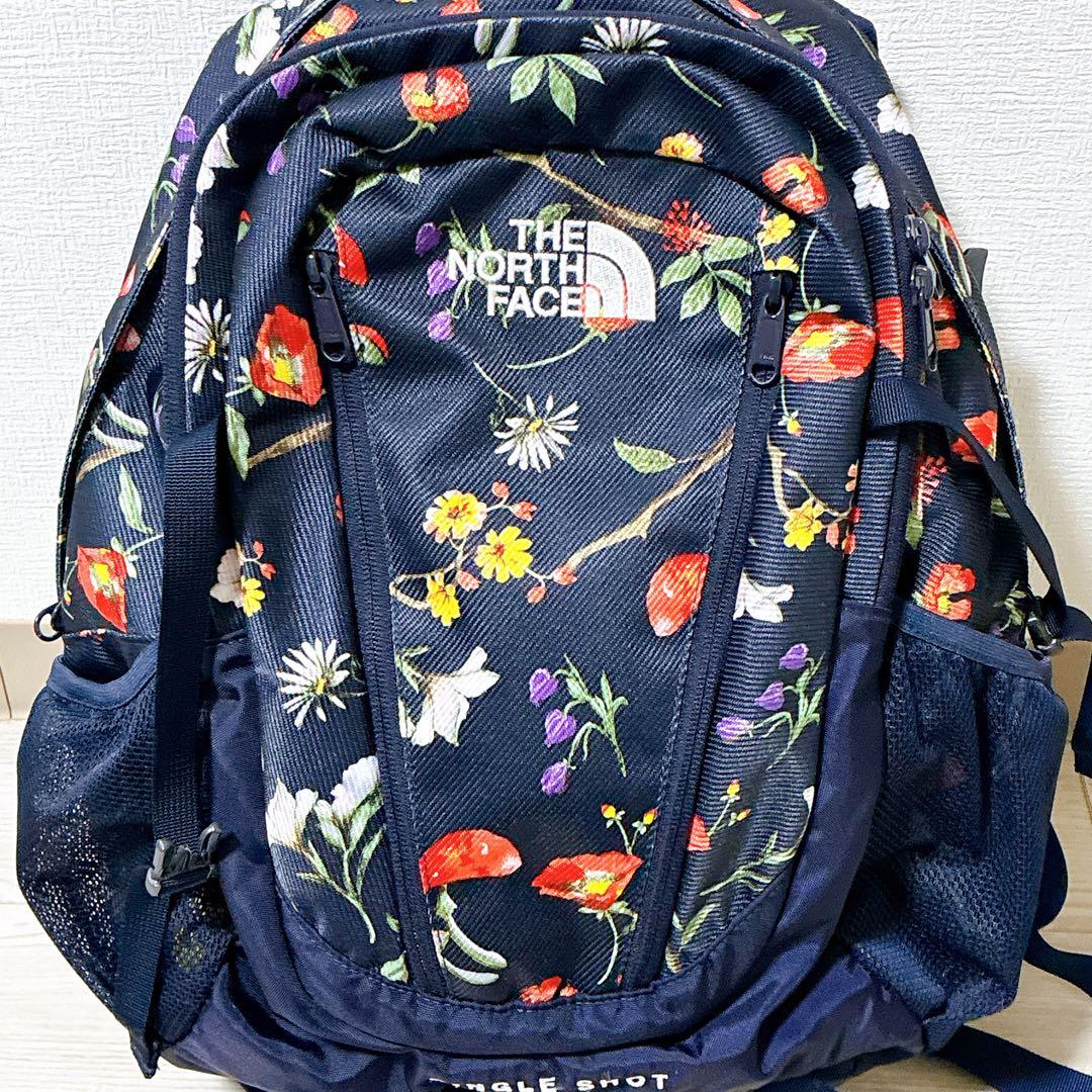 極美品 希少 ノースフェイス シングルショット 花柄 ボタニカル バッグパック