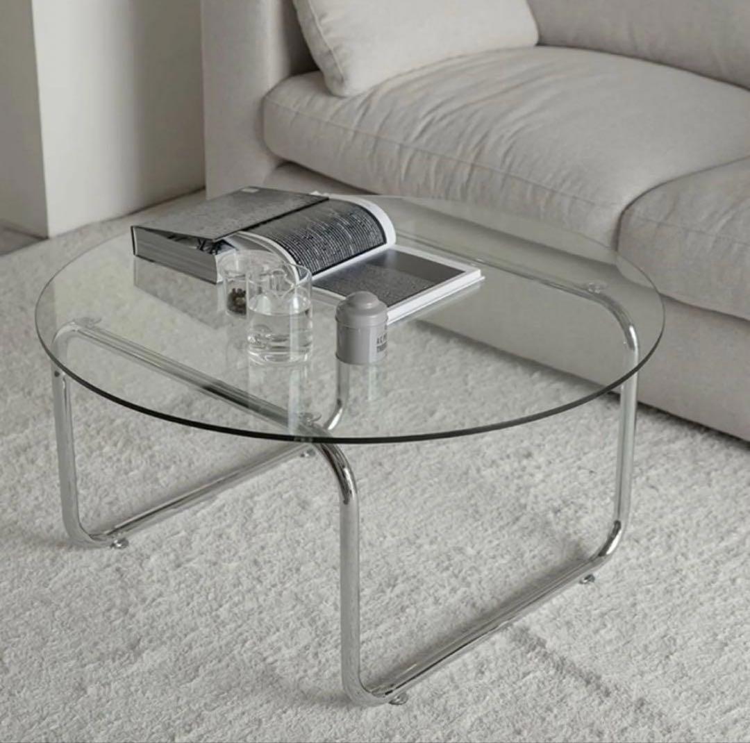 取急ぎ・丸テーブル ガラス