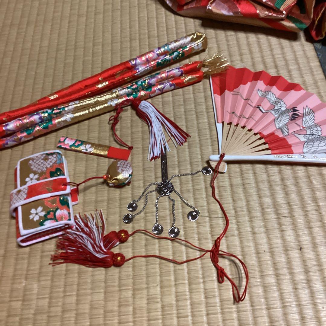 お値下げします。七五三七歳用フルセット　帯幅18センチ　草履21センチ