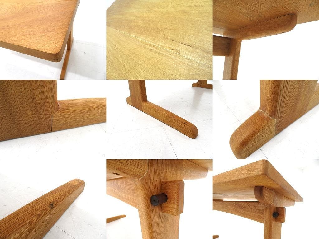 展示品　オーク材　無垢材　オイル仕上げ　デスク　書斎机　勉強机　北欧　高級