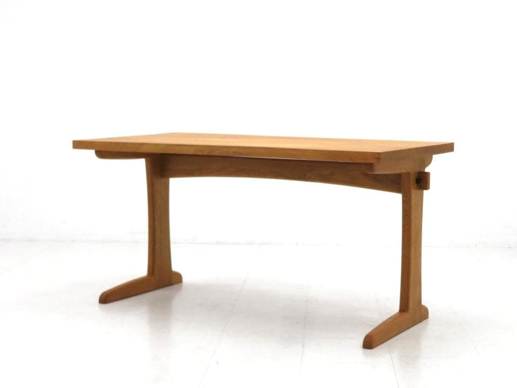 展示品　オーク材　無垢材　オイル仕上げ　デスク　書斎机　勉強机　北欧　高級