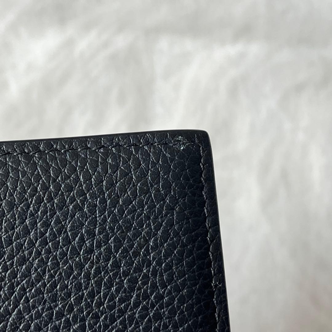 ディオール　マネークリップ　CDアイコン　レザー　黒　ブラック　ロゴ金具　メンズ