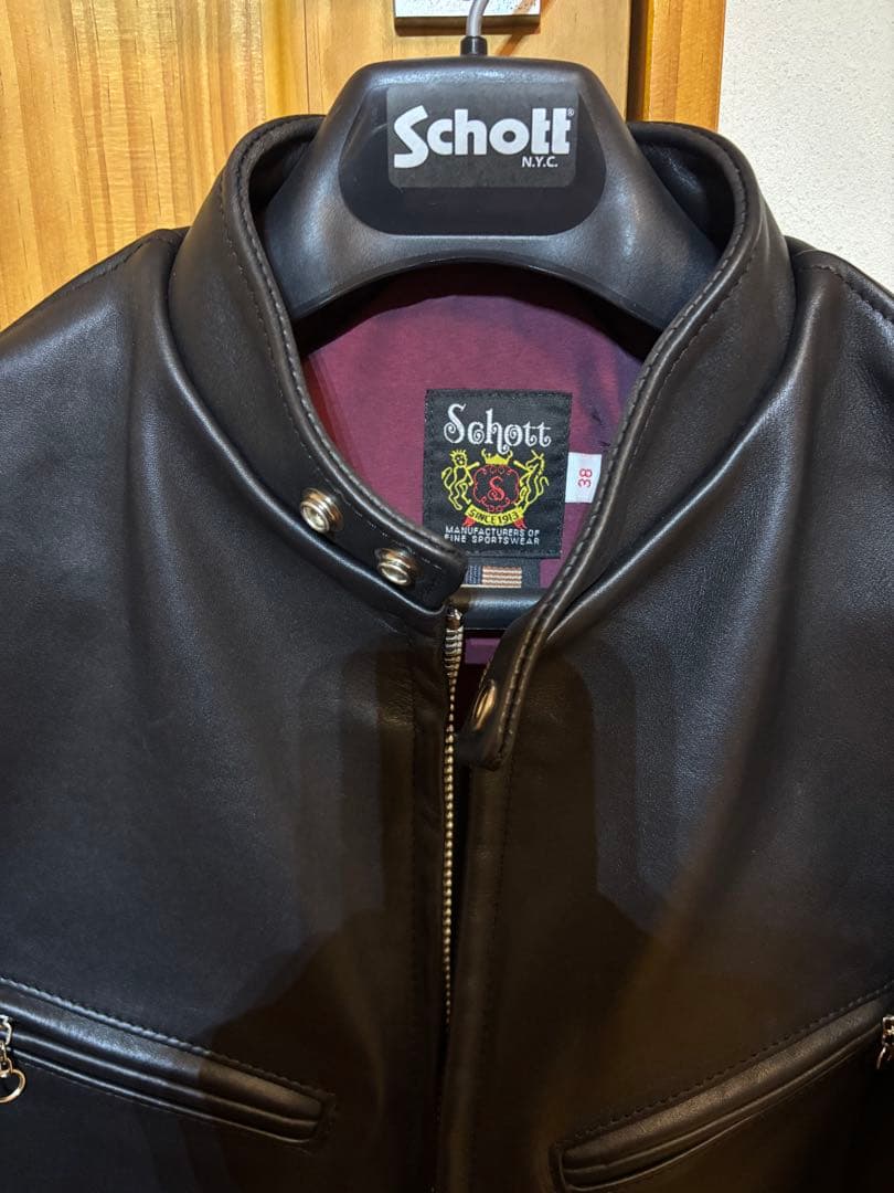 Schott 641xx シングルライダースジャケット(専用ハンガー付)