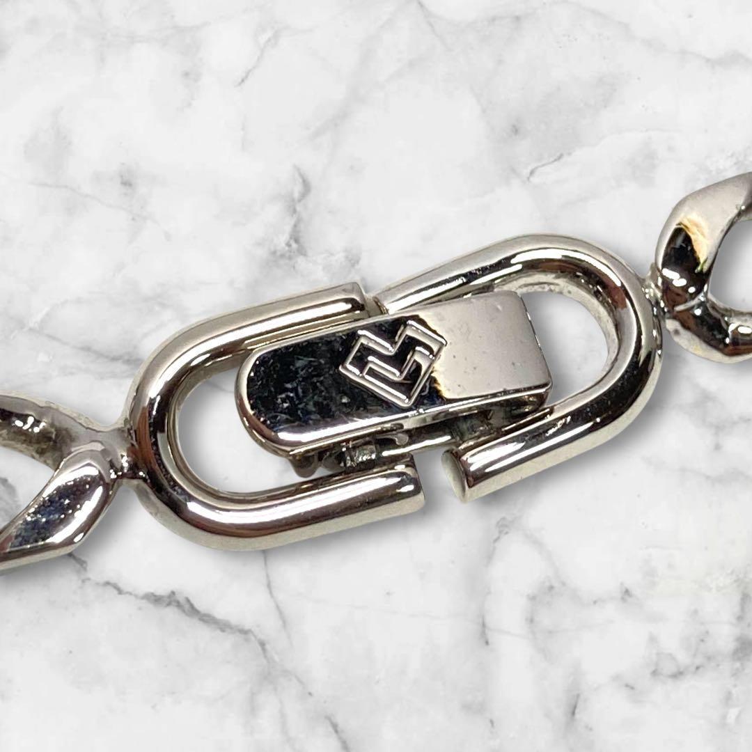 マリオバレンチノ 喜平ブレスレット プレート シルバー×ゴールド 1-96