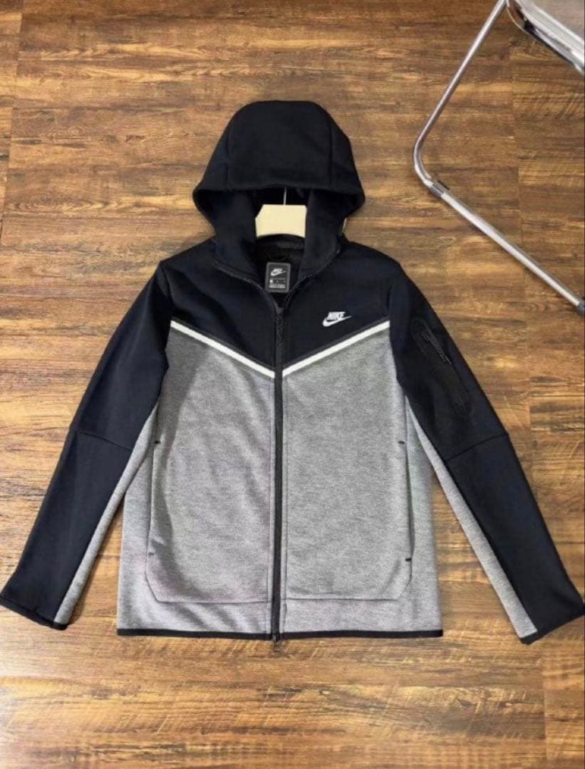 Mサイズ テックフリース◆上下◆セットアップ◆ ブラック ダークグレーNike