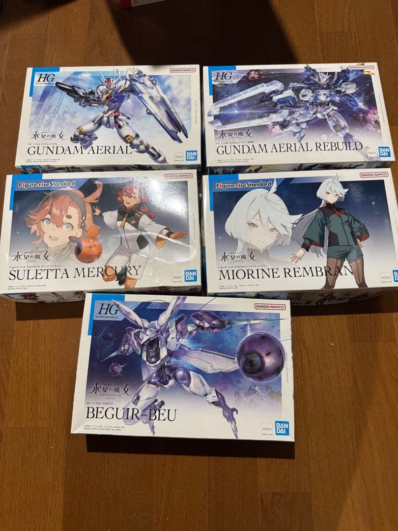HG ガンプラ 機動戦士ガンダム　水星の魔女5体セット