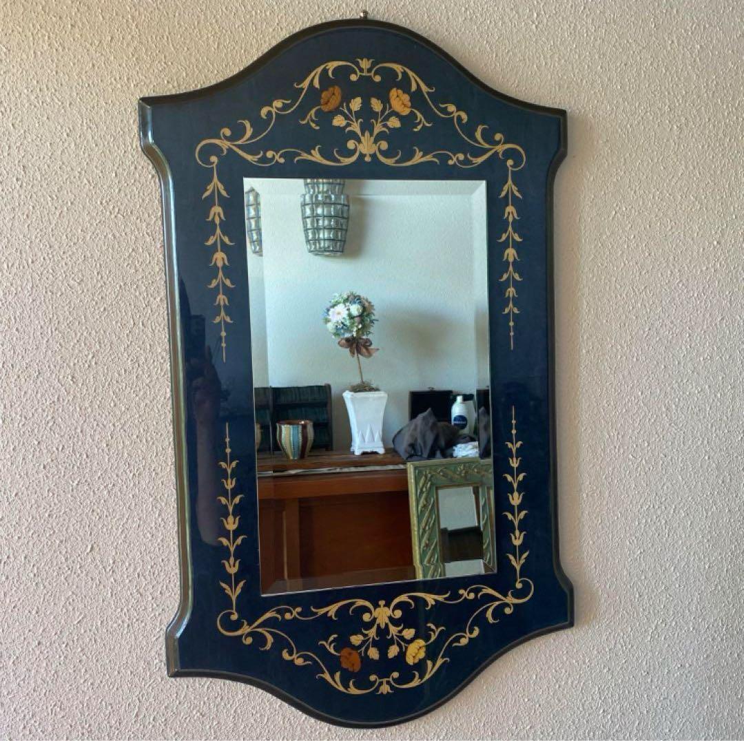 イタリア象嵌面取り鏡