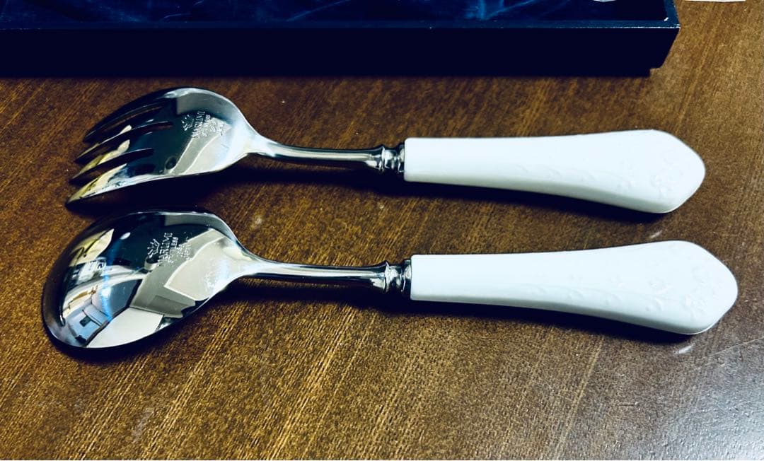 ナルミ シルキーホワイト Silky White サラダサーバーセット