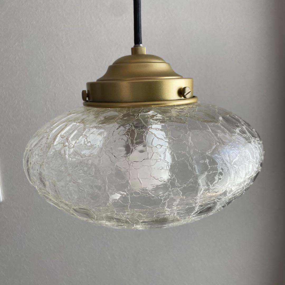 【最終値下げ】unico ペンダントライト　みかん（ヒビ加工）