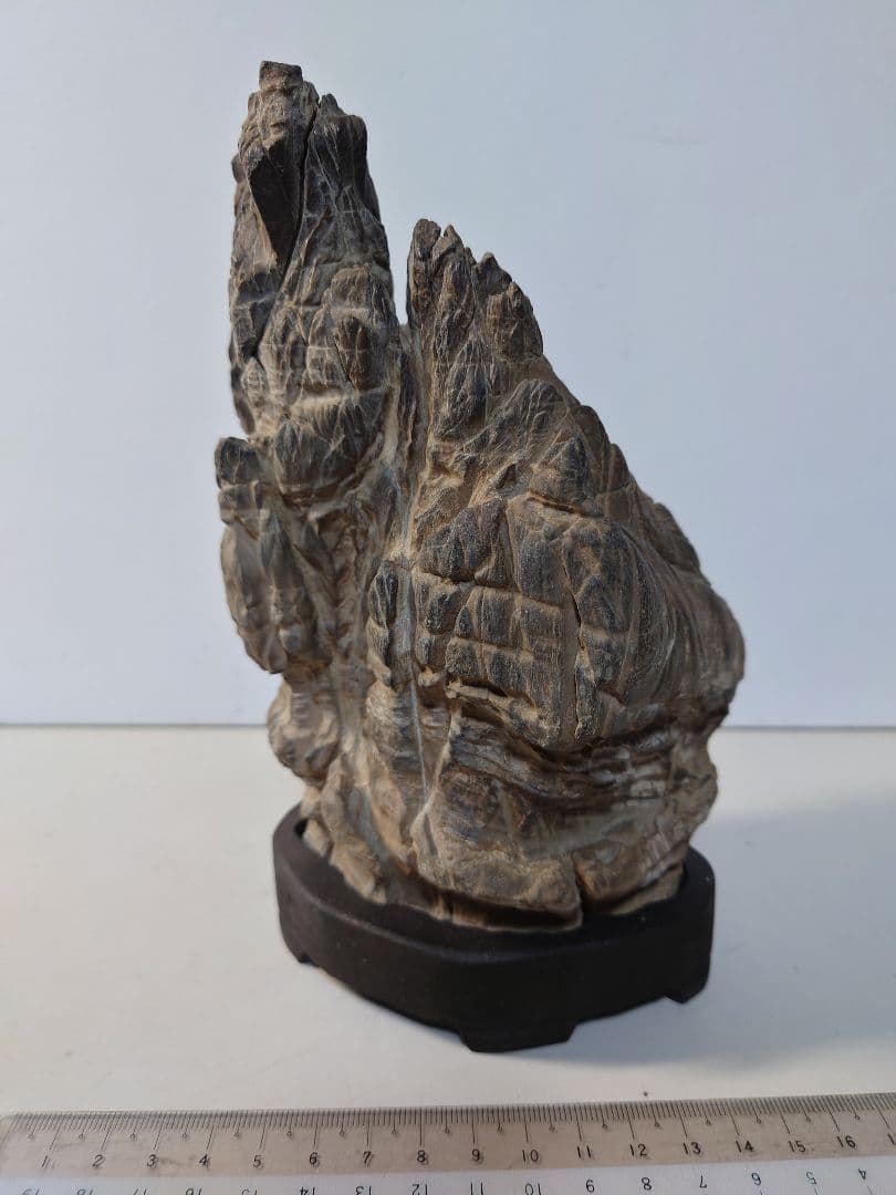 抹香石　峻峰　水石 鑑賞石