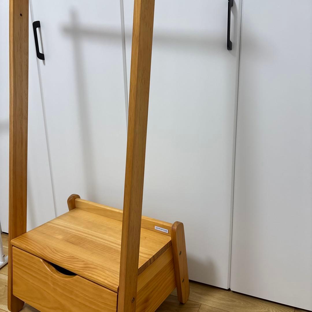 yamatoya ノスタ　木製ハンガーラック 引き出し付き