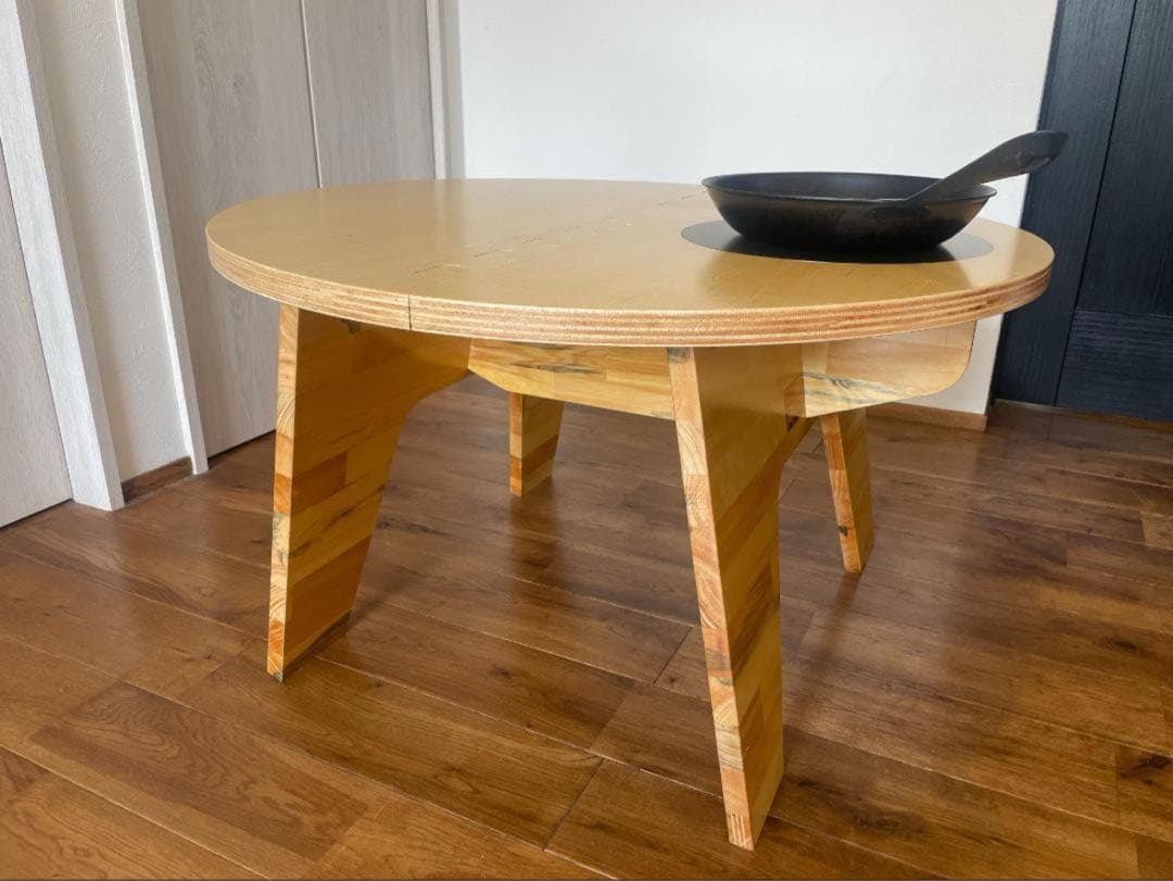 ウッドテーブル(金属フラット盤付)※オーダーメード品