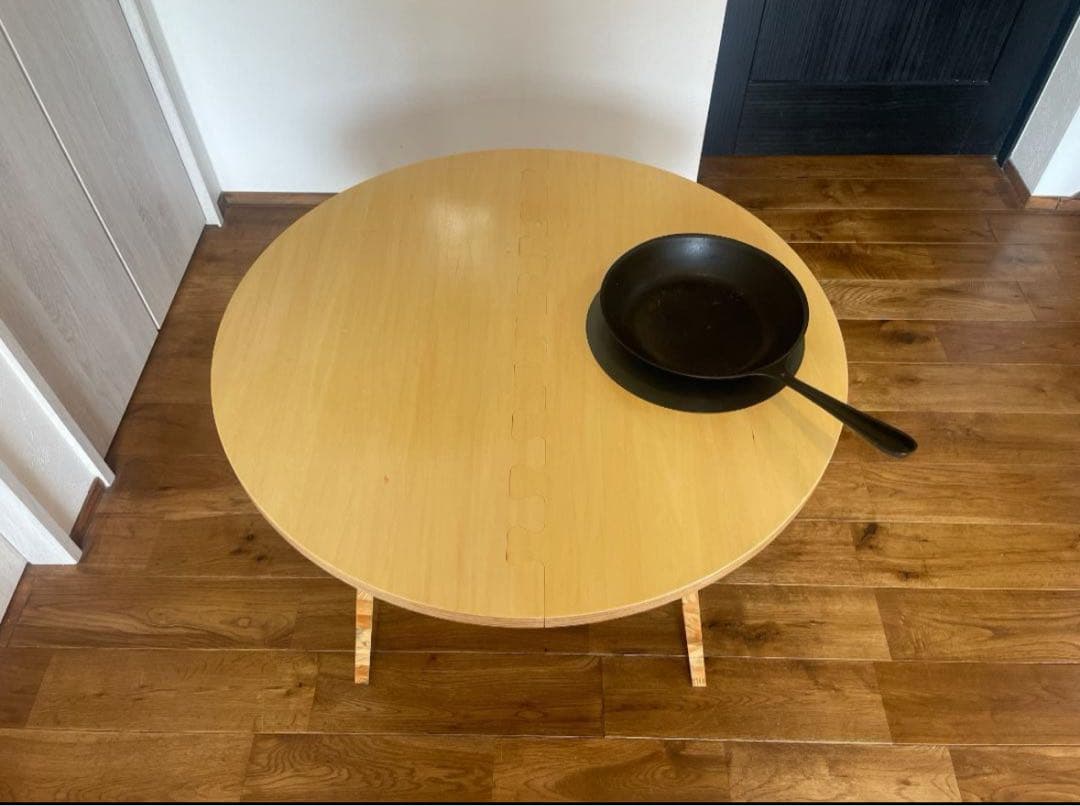 ウッドテーブル(金属フラット盤付)※オーダーメード品