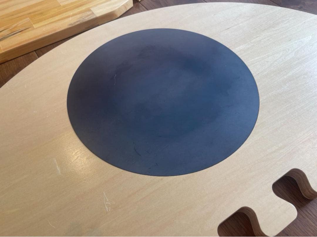 ウッドテーブル(金属フラット盤付)※オーダーメード品