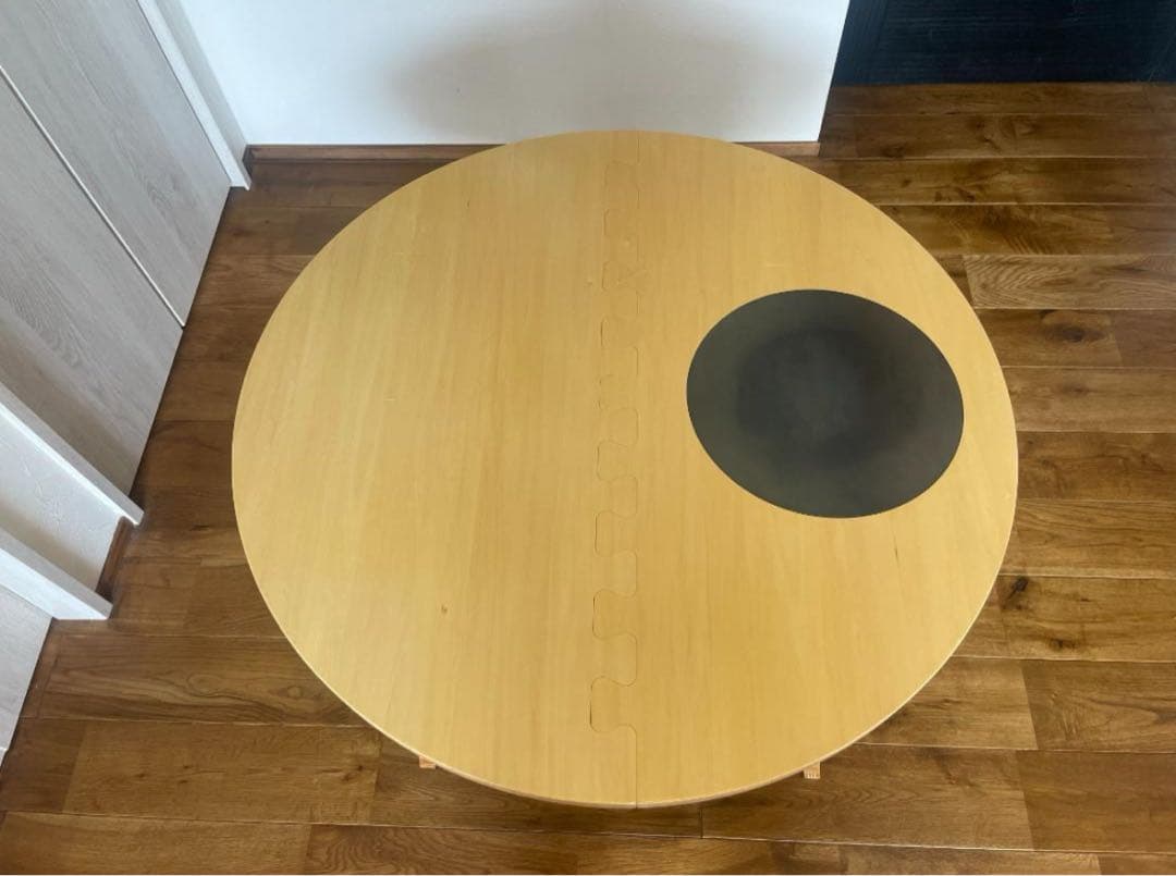 ウッドテーブル(金属フラット盤付)※オーダーメード品