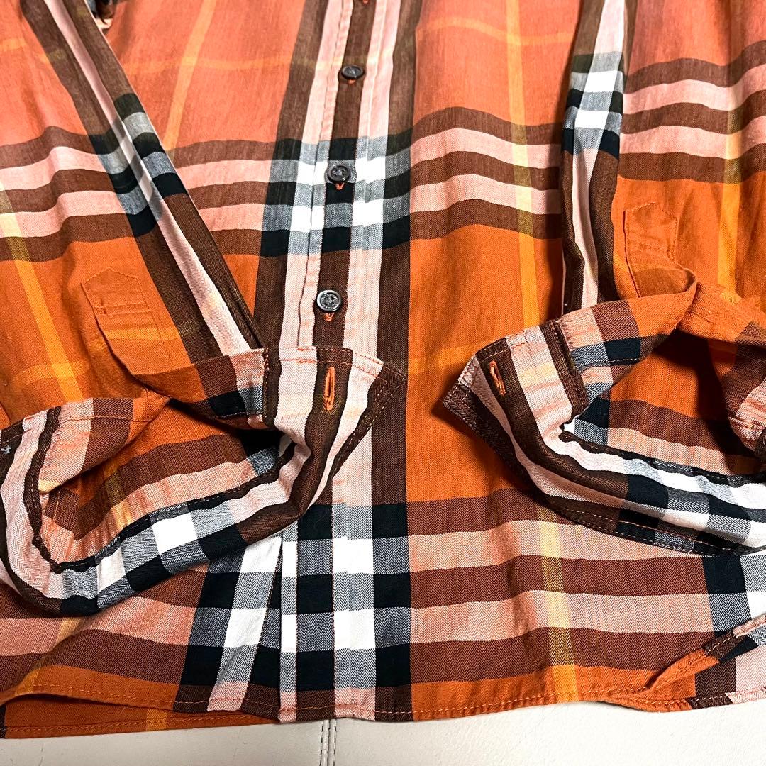 バーバリーロンドン　ノバチェック柄 長袖シャツ Lサイズ　ギガチェック