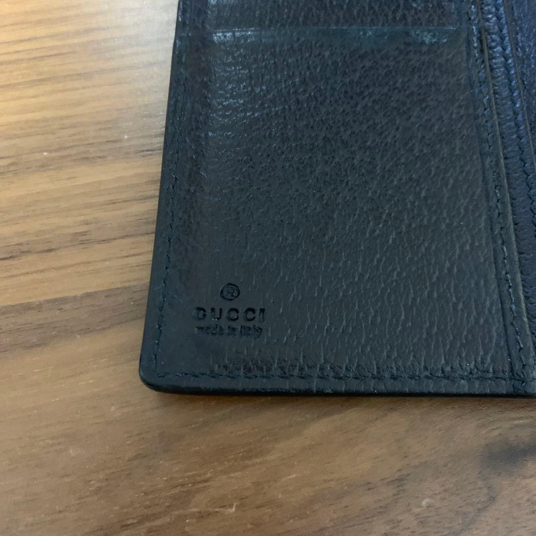 GUCCI グッチ GGマーモント レザー ロング ブラック 皮 財布 黒
