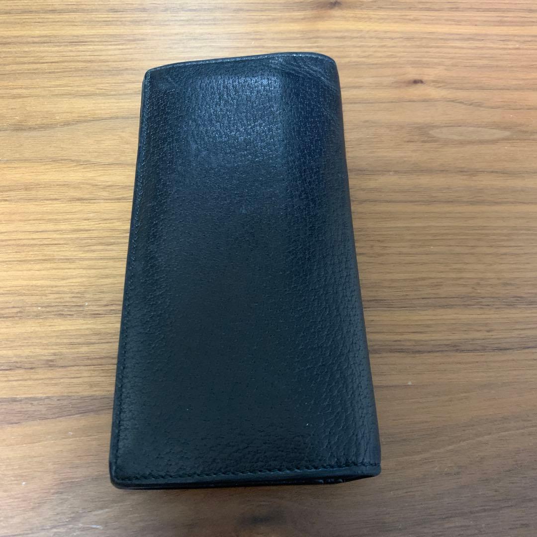 GUCCI グッチ GGマーモント レザー ロング ブラック 皮 財布 黒