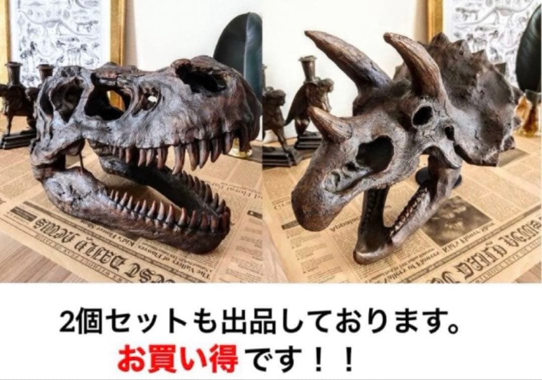トリケラトプス インテリア オブジェ 雑貨 恐竜の化石 ジュラシックワールド